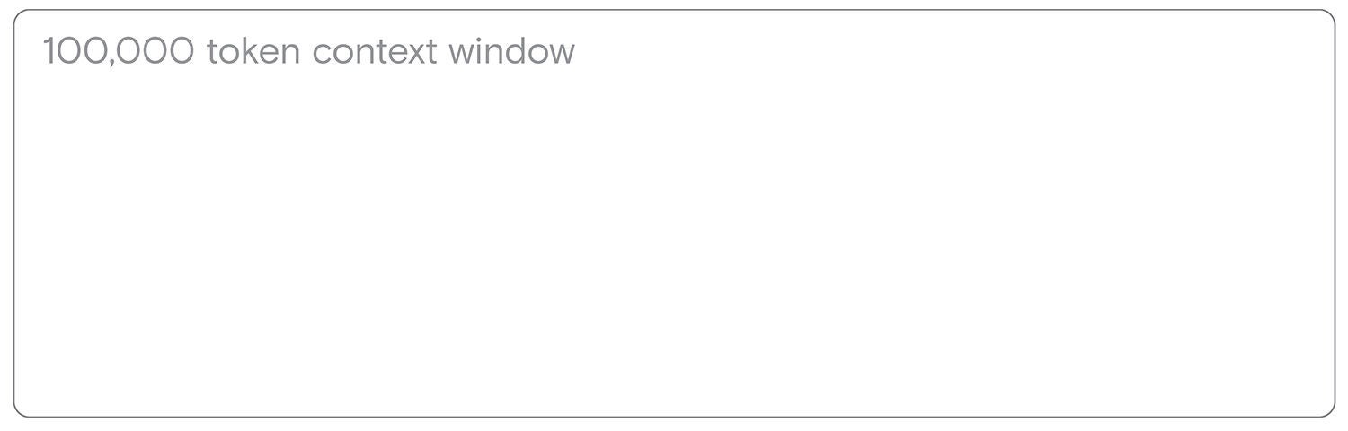 100,000 token context window size